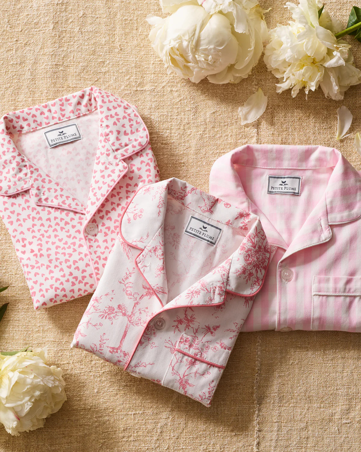 Pink Gingham Long Sleeve Pajama Set