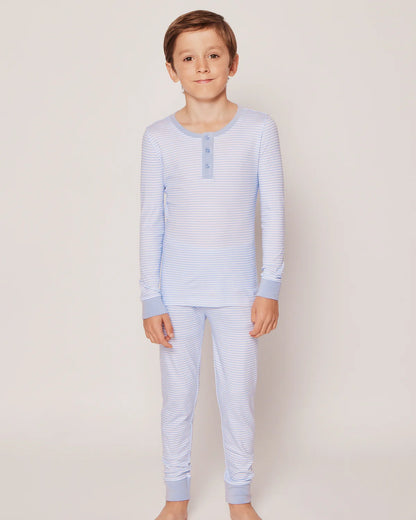 Blue Stripes Long Sleeve Pajama Set