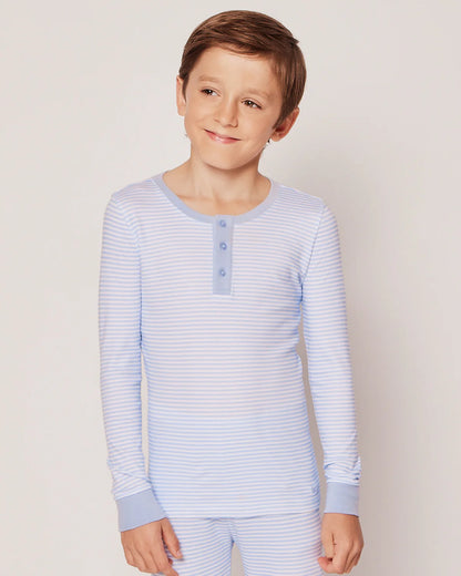 Blue Stripes Long Sleeve Pajama Set