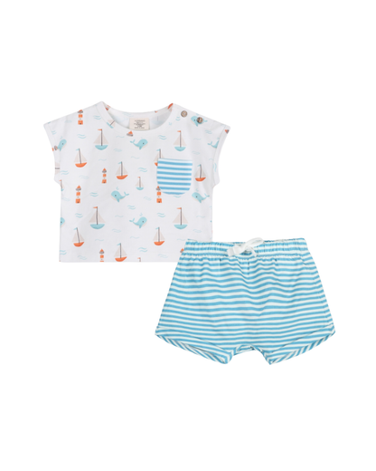 Sailboat Whakes Shirt & Shorts Set