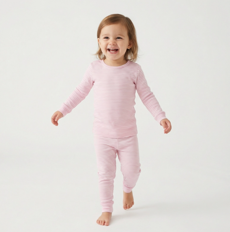 Ballet Stripe Long Sleeve Pajama Set