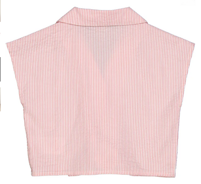 Seersucker  stripe crop top/shorts