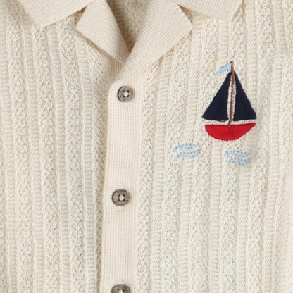 Sailboat Embroidered Shirt & Shorts Set