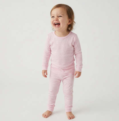 Ballet Stripe Long Sleeve Pajama Set
