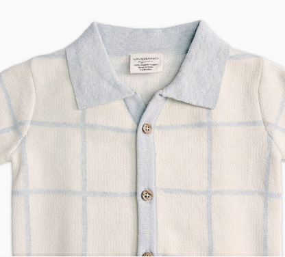 Checked Jacquard Shirt & Shorts Set