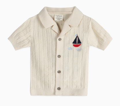Sailboat Embroidered Shirt & Shorts Set