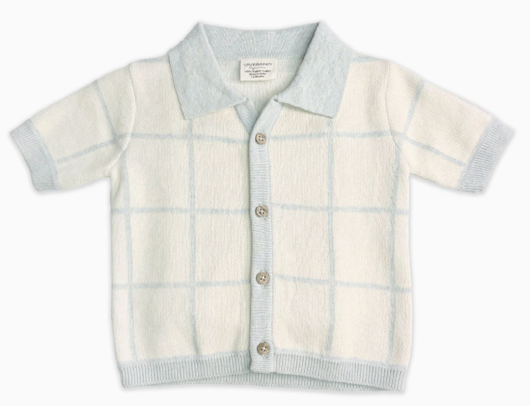 Checked Jacquard Shirt & Shorts Set