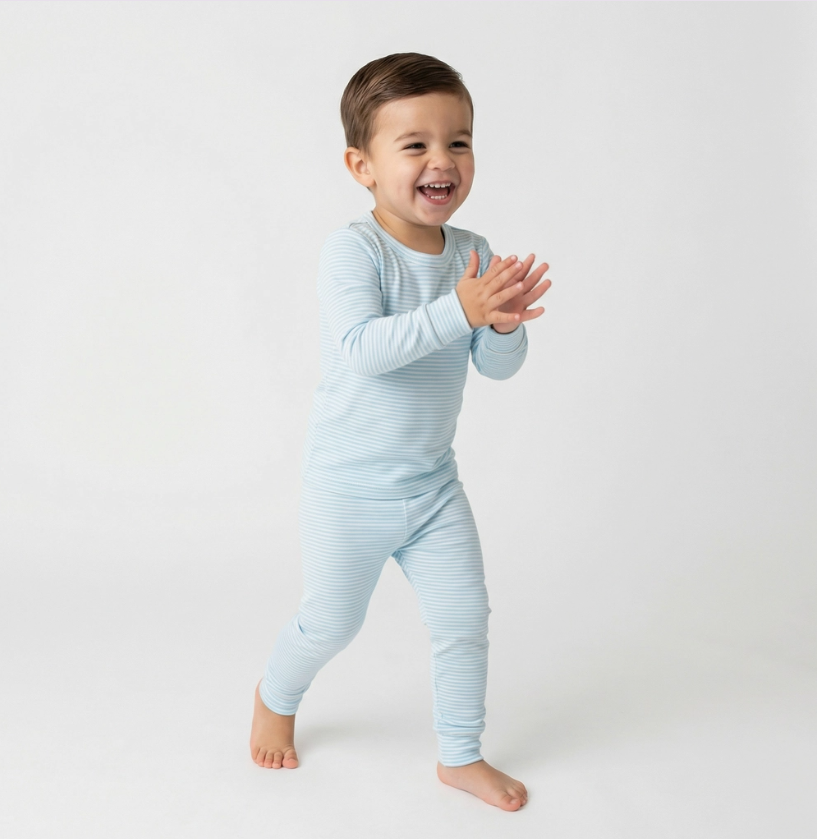 Seaside Stripe Toddler Long Sleeve Pajama Set