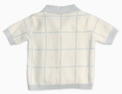 Checked Jacquard Shirt & Shorts Set