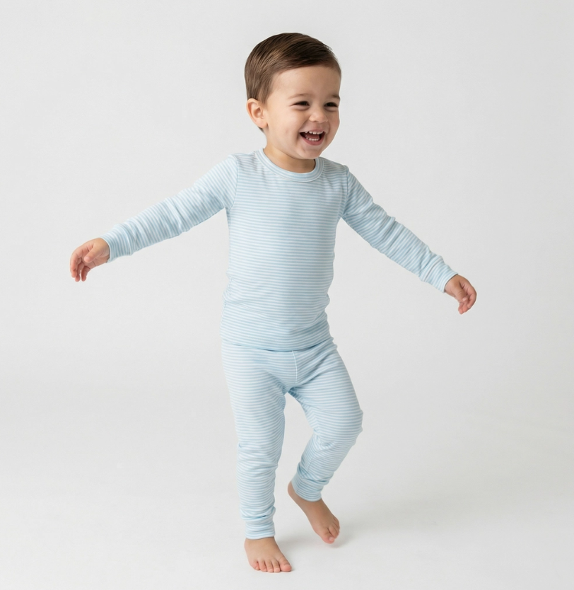 Seaside Stripe Toddler Long Sleeve Pajama Set