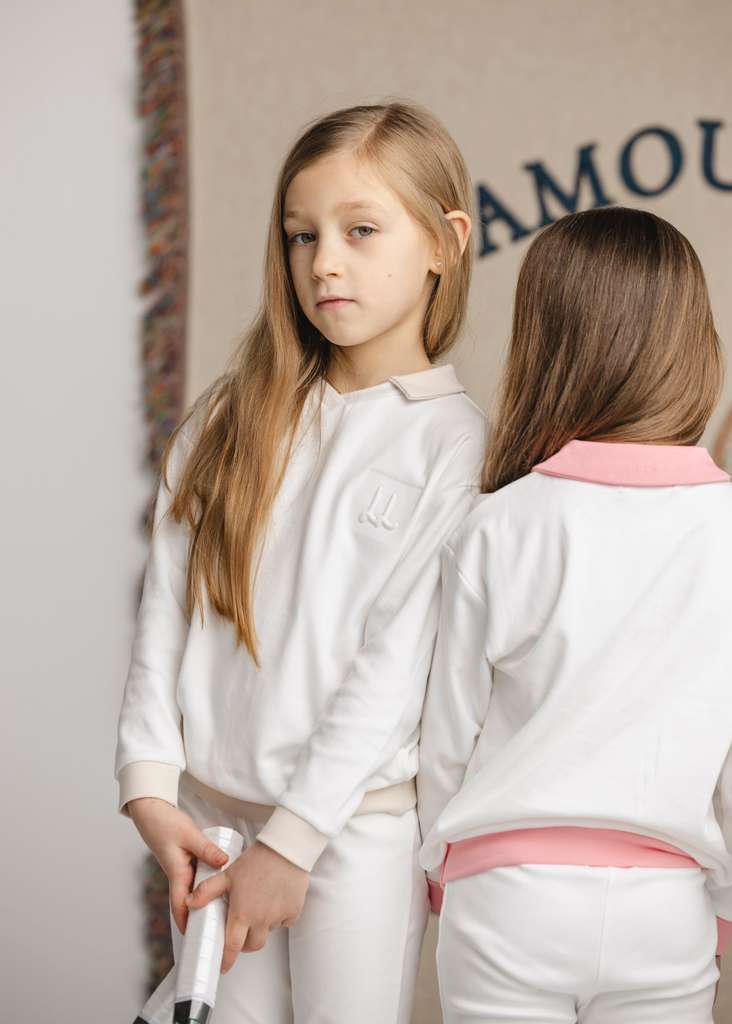 Sand Polo Embossed Long Sleeve Pajama Set