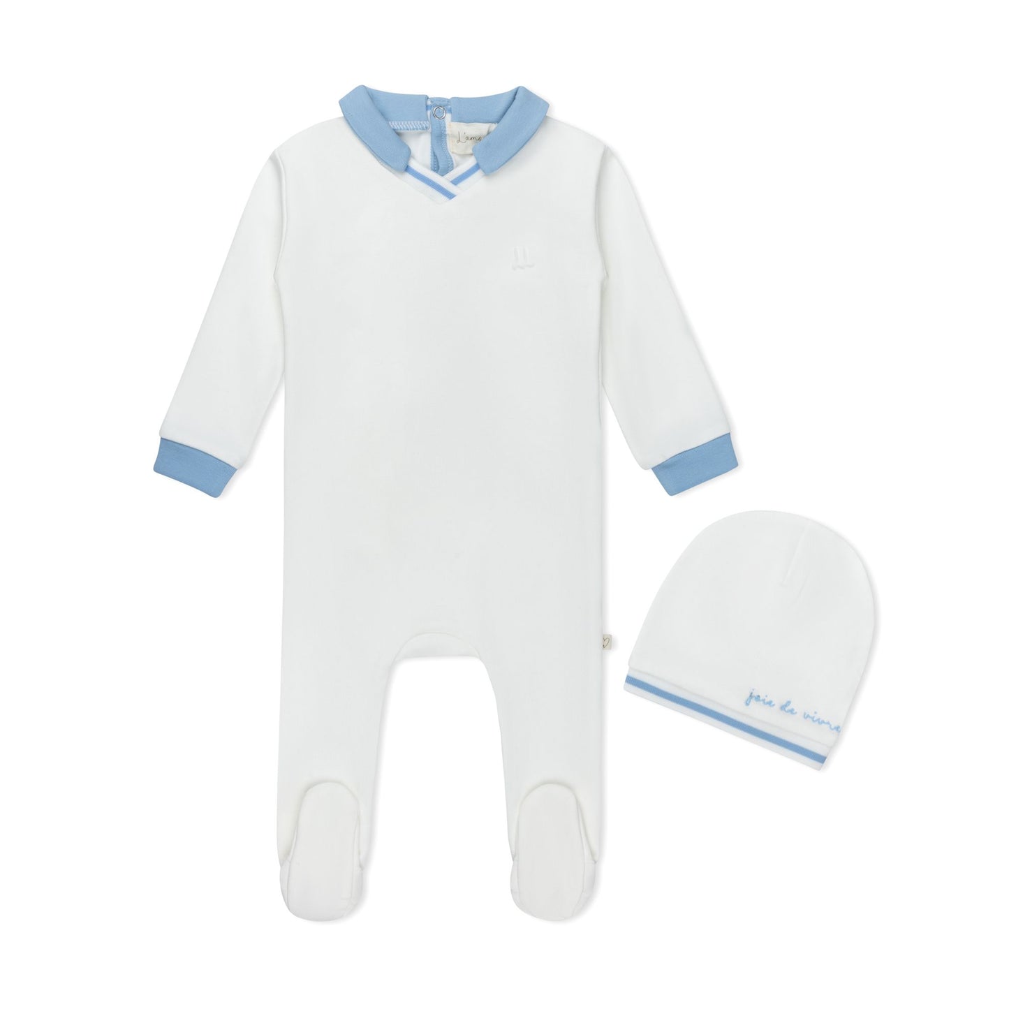 Blue Polo Embossed Footie
