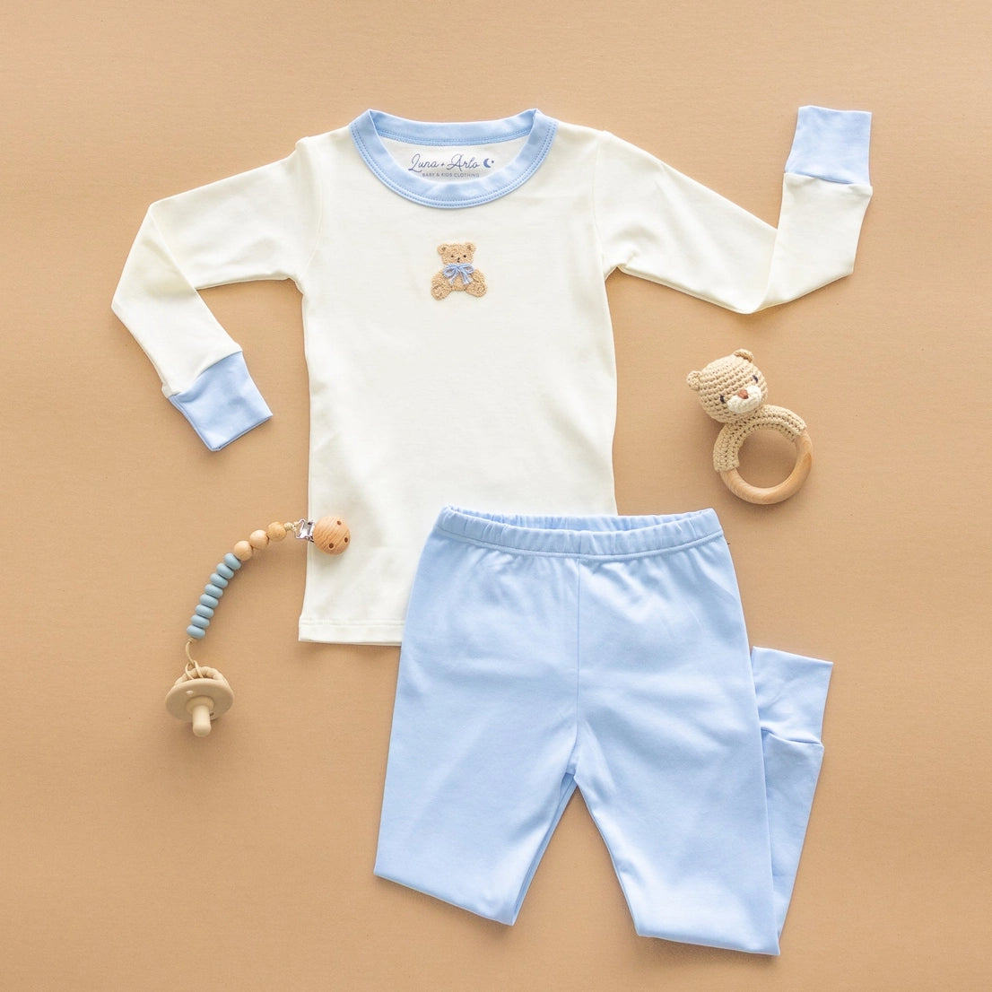 Sky Bear Hugs Long Sleeve Pajama Set
