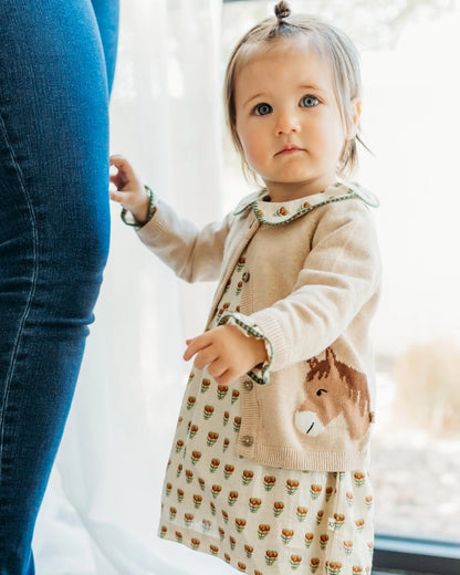 Horse Jacquard Cardigan and Pants Set