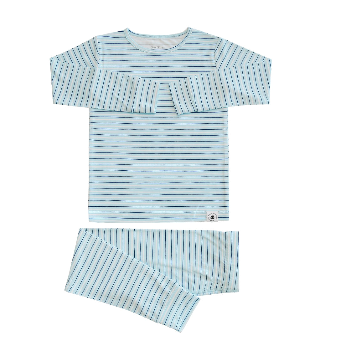 Blue Stripe Long Sleeve Pajama Set