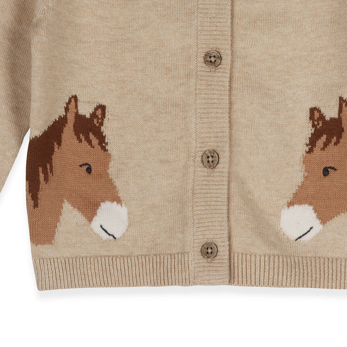 Horse Jacquard Cardigan and Pants Set