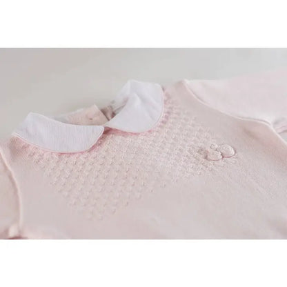 Pink Collar Diamond Knit with Hat