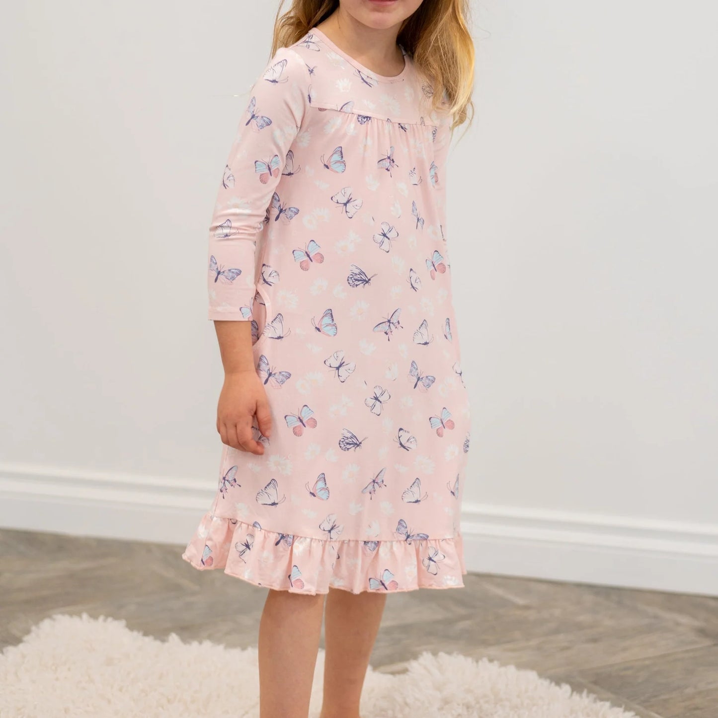Butterfly Daisy Pink Nightgown