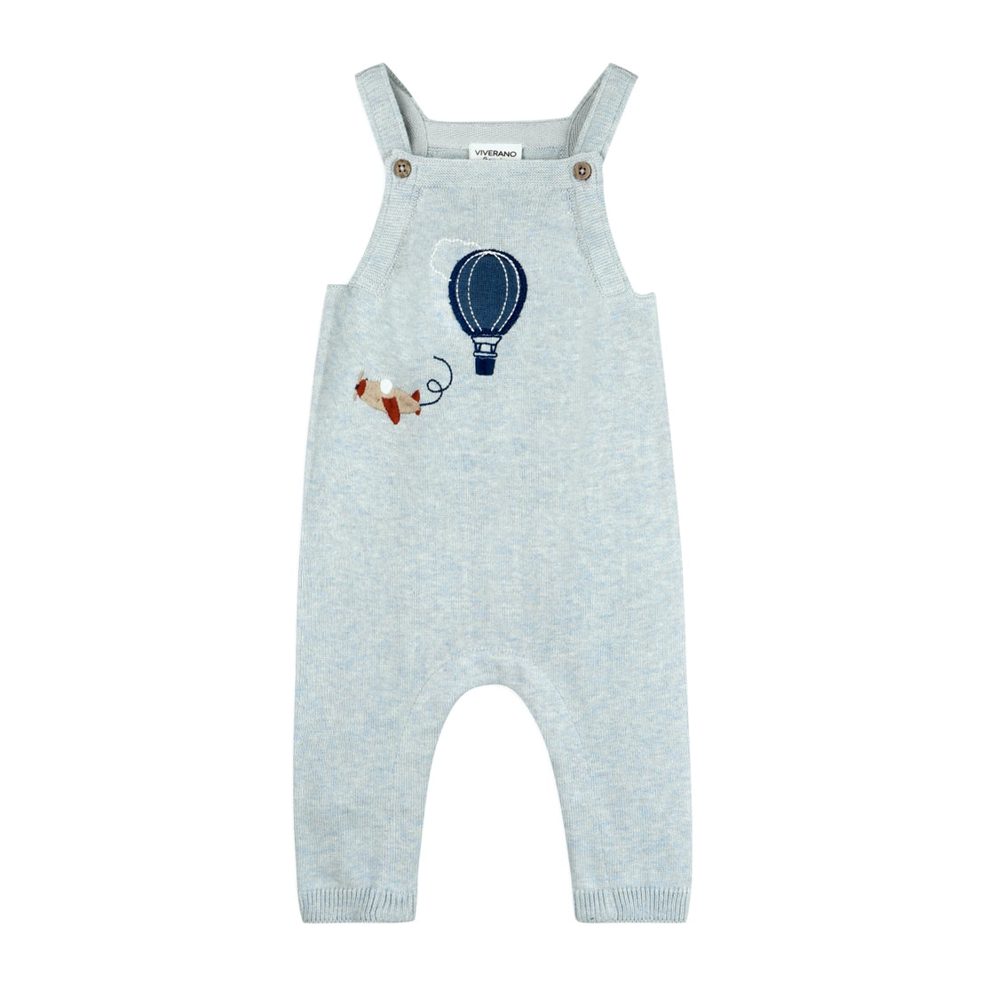 Hot Air Balloon Sweater Knit Baby Overall Set