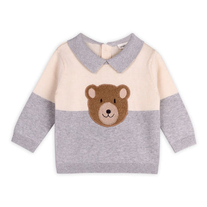 Cuddly Bear Applique Sweater & Pant Set