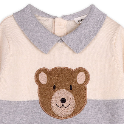 Cuddly Bear Applique Sweater & Pant Set