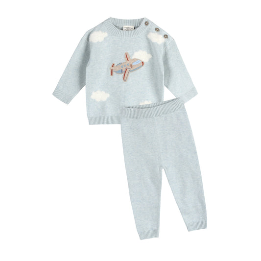 Airplane Applique Pullover & Pant Set