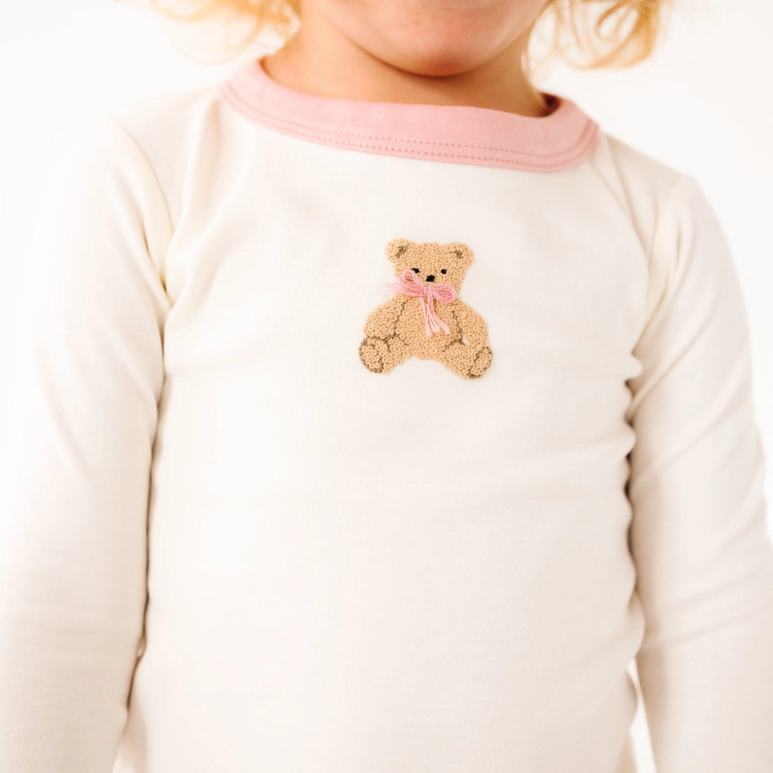 Dusty Rose Bear Hugs Long Sleeve Pajama Set