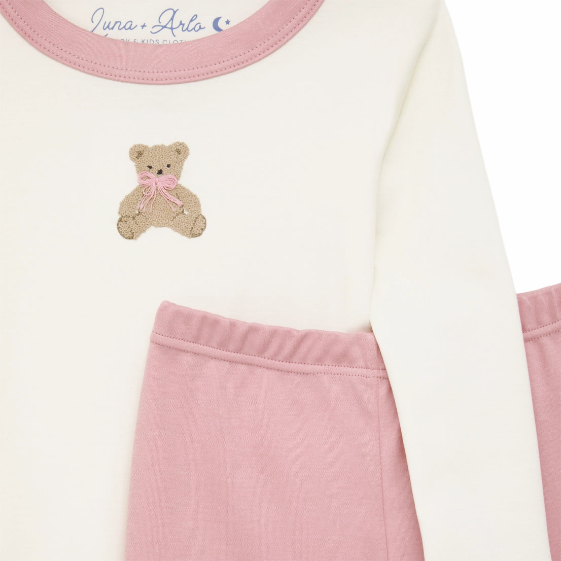 Dusty Rose Bear Hugs Long Sleeve Pajama Set