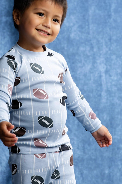 Football Fun Long Sleeve Pajama Set