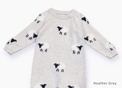 Furry Sheep Jacquard Sweater Jumpsuit