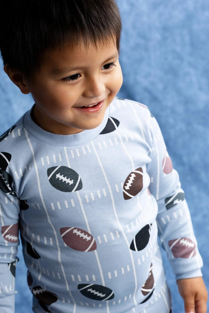 Football Fun Long Sleeve Pajama Set