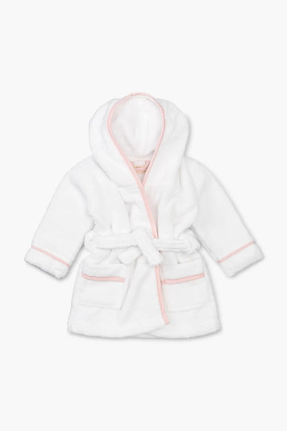 Terry Bathrobe_White + Pink | Girl